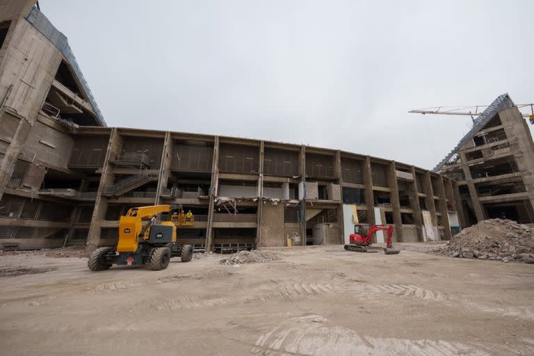 Obras en el Spotify Camp Nou del FC Barcelona.