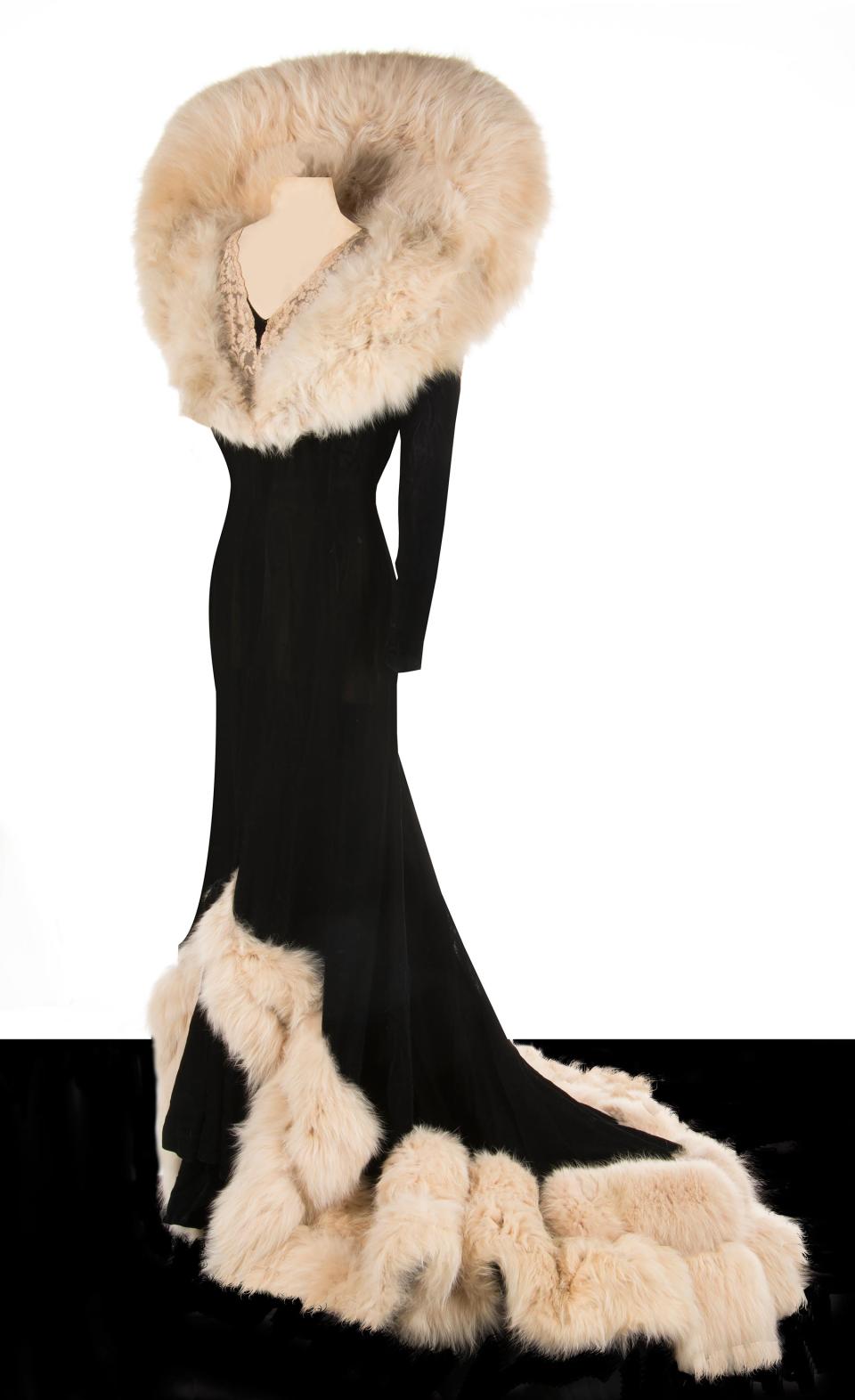 <p>This was Mae West's Peaches O'Day fur-lined gown from <em>Every Day’s a Holiday</em> in 1937. It was designed by Schiaparelli. Estimated auction price: $4,000-$6,000. </p>