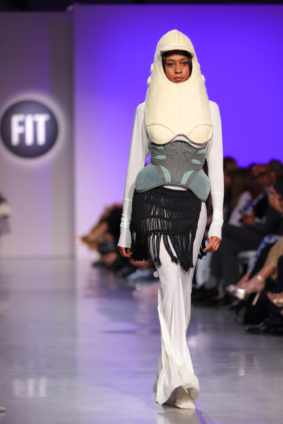 NEW YORK, NEW YORK - MAY 08: A model walks the runway wearing Sophia Martinez during the the FIT Annual Awards Gala and the FIT Future of Fashion Runway Show, presented by Macy's at The Glasshouse on May 08, 2024 in New York City. (Photo by Michael Loccisano/Getty Images)