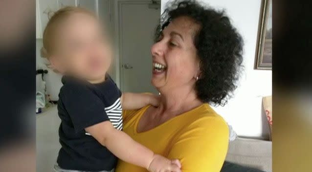 Hane Mathieson, pictured with her grandson, was killed in a crash in Dee Why on Thursday. Source: 7 News