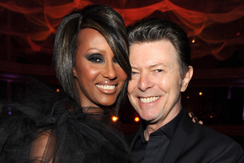 Iman and David Bowie at Hammerstein Ballroom during Keep A Child Alive's 6th Annual Black Ball hosted by Alicia Keys and Padma Lakshmi on October 15, 2009 in New York City.