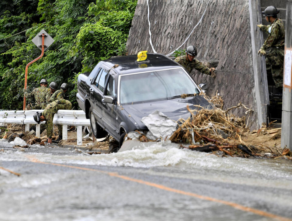 Deadly torrential rains batter Japan