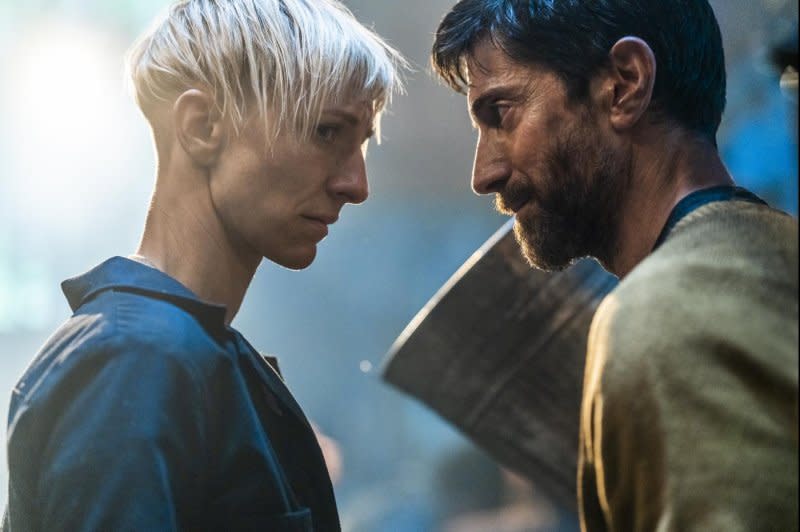 Mickey Sumner (L) and Iddo Goldberg return as Till and Ben in "Snowpiercer" Season 4. Photo courtesy of AMC