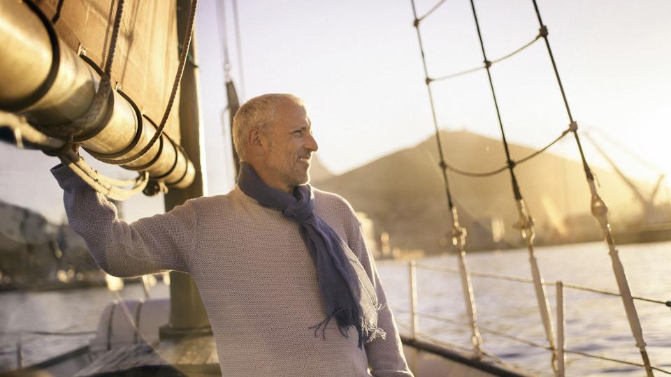 older gentleman on a boat