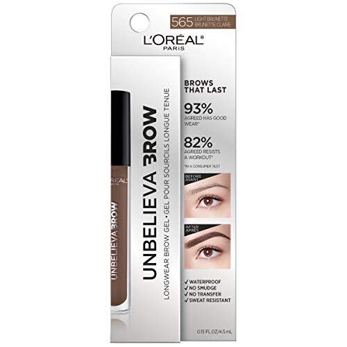 <p><strong>L'Oréal Paris</strong></p><p>amazon.com</p><p><strong>$13.42</strong></p><p><a href="https://www.amazon.com/dp/B07GYCHW6L?tag=syn-yahoo-20&ascsubtag=%5Bartid%7C10055.g.37136134%5Bsrc%7Cyahoo-us" rel="nofollow noopener" target="_blank" data-ylk="slk:Shop Now;elm:context_link;itc:0;sec:content-canvas" class="link ">Shop Now</a></p><p>This Good Housekeeping Seal star from L'Oréal Paris is perfect for creating the look of strong, thick brows that won't budge, thanks to a water-resistant tinted formula. In a consumer test of 100 women, <strong>85% reported their brows looked thicker when using the gel and 93% said it wore well for a full day</strong>. It comes in five shades with a two-sided applicator brush.</p>