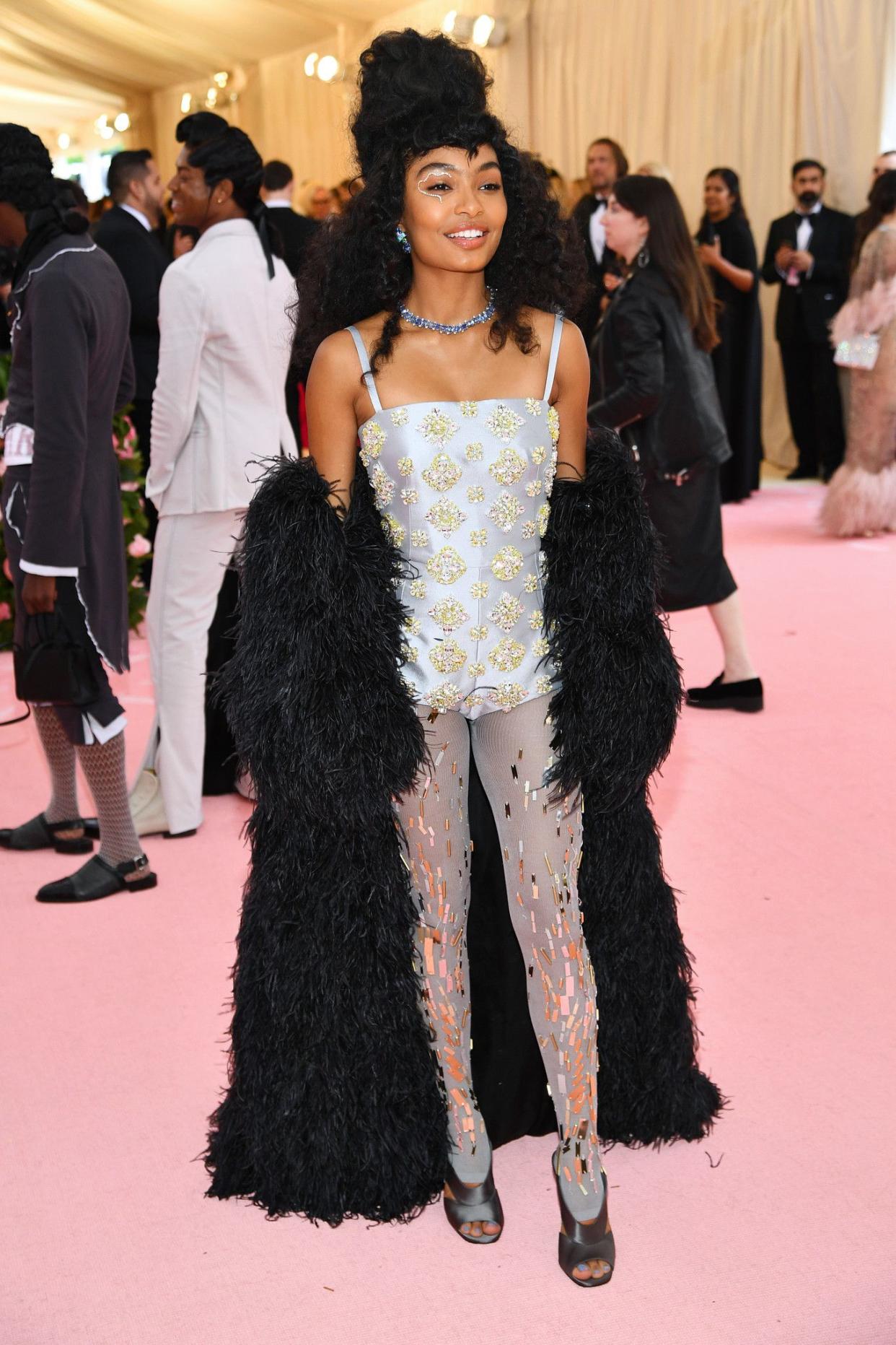 Yara Shahidi attends The 2019 Met Gala Celebrating Camp: Notes on Fashion at Metropolitan Museum of Art on May 06, 2019 in New York City.