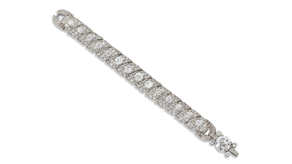 Cartier Art Deco Diamond Bracelet. - Credit: Christie's