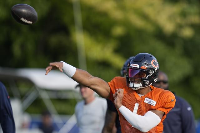 Bears Fan Burns Justin Fields Jersey