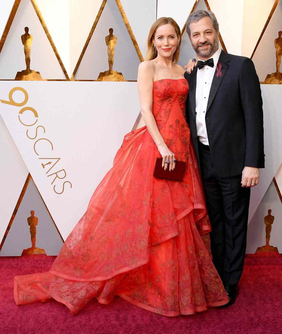 Leslie Mann and Judd Apatow attend the 90th Annual Academy Awards at Hollywood & Highland Center on March 4, 2018 in Hollywood, California