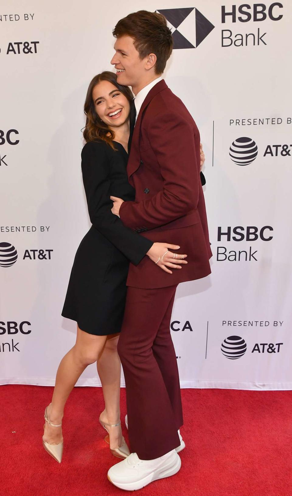Violetta Komyshan and Ansel Elgort attend a screening of "Jonathan" during the 2018 Tribeca Film Festival at SVA Theatre on April 21, 2018 in New York City