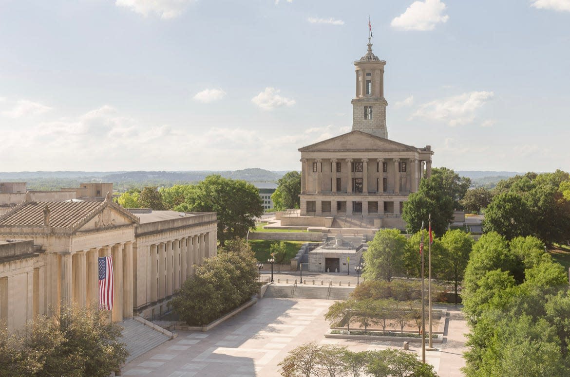 The Tennessee State Capitol from the window of a guest room.