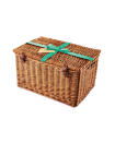 <p>The goodies in the Exquisite hamper are packed into a traditional wicker basket. Also inside, shoppers will find three kinds of cracker, a panettone cake, a Christmas cake and some luxury chocolates. </p>