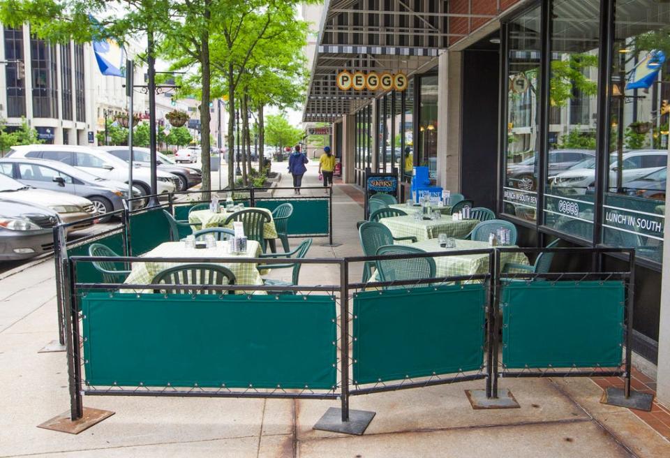 PEGGS in downtown South Bend makes use of the riverfront license so it can offer Bloody Marys, Mimosas and other alcoholic beverages to its breakfast and lunch patrons.