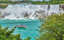 <p>The honeymoon capital of the world is an iconic stop for travelers in love. Niagara Fallswhich is actually comprised of three separate fallsis one of the most powerful water shows in the country. Unless you count all the emotional lovers moved to tears there. </p>