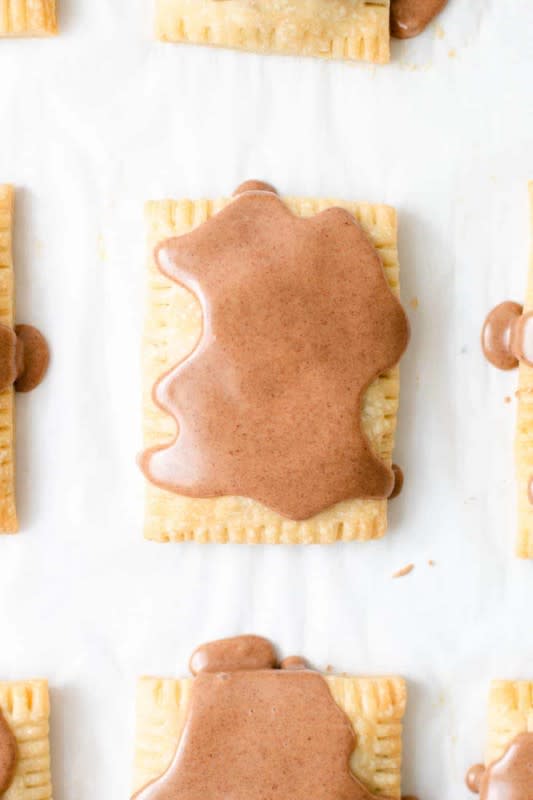 <p>Everyday Pie</p><p>Homemade pop tart pastry dough is stuffed with a buttery brown sugar filling, baked, and then topped with the most perfect cinnamon glaze. These unreal Brown Sugar Pop Tarts made from scratch are not to be missed.</p><p><strong>Get the recipe: <a href="https://everydaypie.com/homemade-brown-sugar-pop-tarts/" rel="nofollow noopener" target="_blank" data-ylk="slk:Brown Sugar Pop Tarts;elm:context_link;itc:0;sec:content-canvas" class="link rapid-noclick-resp"><em>Brown Sugar Pop Tarts</em></a></strong></p>