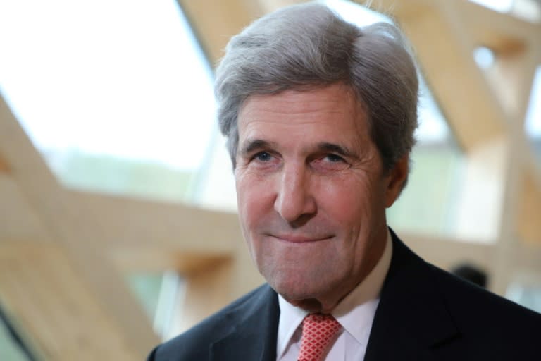 Former US secretary of state John Kerry, in Paris for the One Planet Summit, said President Trump's denial of climate change was a "disgrace" that flies in the face of common sense