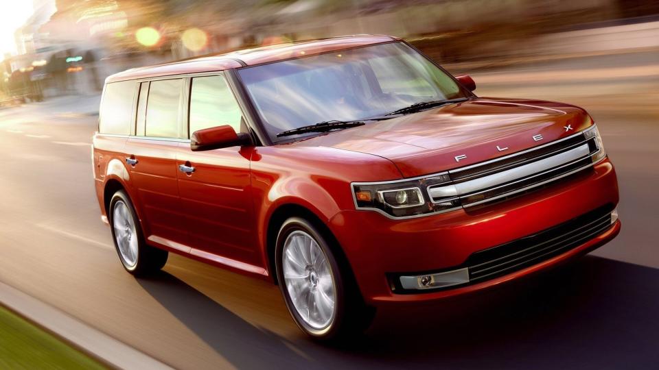 <p><strong>Ford: Flex, Fiesta, Taurus</strong></p> <p>Ford’s lineup cull continued in 2019. This year is officially the last one for <a href="https://www.autoblog.com/2019/10/28/ford-flex-discontinued/" data-ylk="slk:the Ford Flex;elm:context_link;itc:0;sec:content-canvas" class="link ">the Ford Flex</a>, an old but still lovable vehicle. The <a href="https://www.autoblog.com/2018/09/06/ford-fiesta-st-line-us-2019/" data-ylk="slk:Fiesta;elm:context_link;itc:0;sec:content-canvas" class="link ">Fiesta</a> and <a href="https://www.autoblog.com/2019/05/21/ford-taurus-china/" data-ylk="slk:Taurus;elm:context_link;itc:0;sec:content-canvas" class="link ">Taurus</a> are finally going to see production end as well, though their deaths were announced a while back. New Fords are on the way to fill the lineup with crossovers and SUVs, but we’ll miss the perky Fiesta and fantastic utility from the Ford Flex.</p>