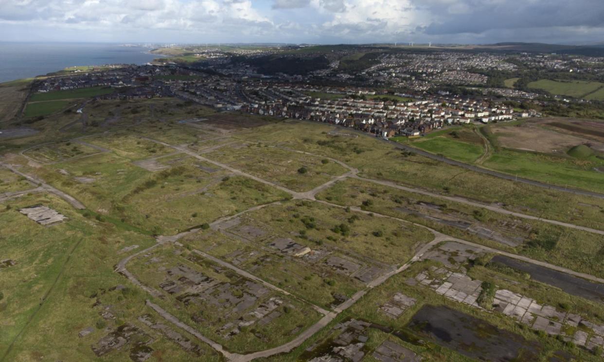 <span>The site of the proposed new coalmine near the town of Whitehaven.</span><span>Photograph: Jon Super/AP</span>