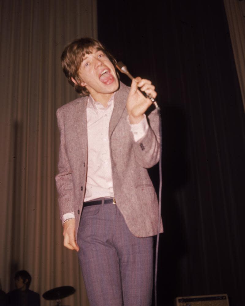 Mick Jagger on stage in the 1960s.