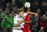 Football Soccer - Borussia Monchengladbach v Eintracht Frankfurt - DFB Pokal Semi Final - Borussia-Park, Monchengladbach, Germany - 25/4/17 Borussia Monchengladbach's Jannik Vestergaard in action with Eintracht Frankfurt's Omar Mascarell Reuters / Wolfgang Rattay Livepic