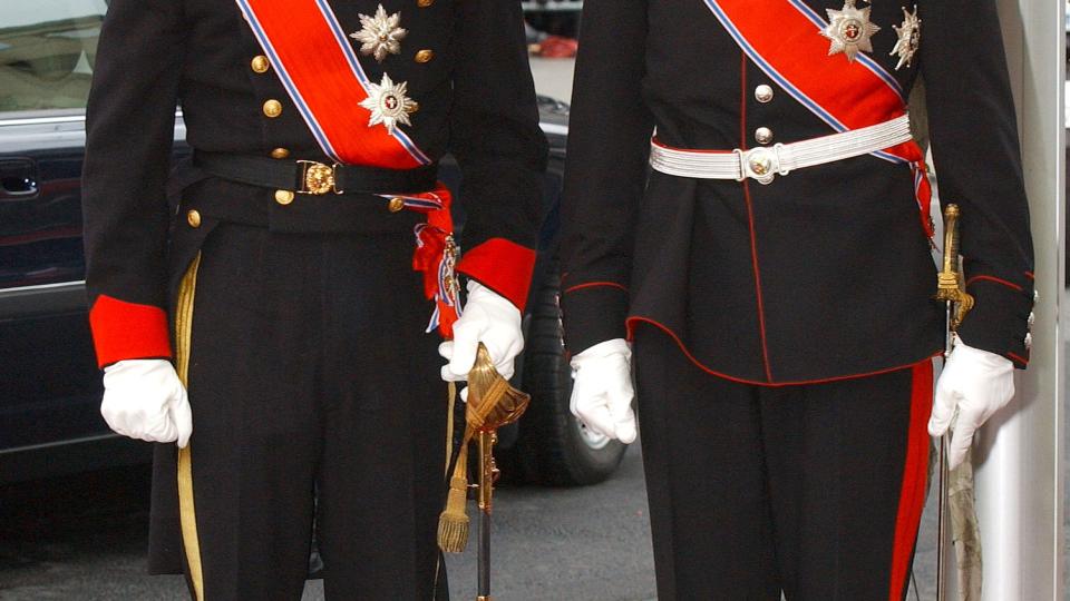 Frederik and Haakon dressed in military uniform
