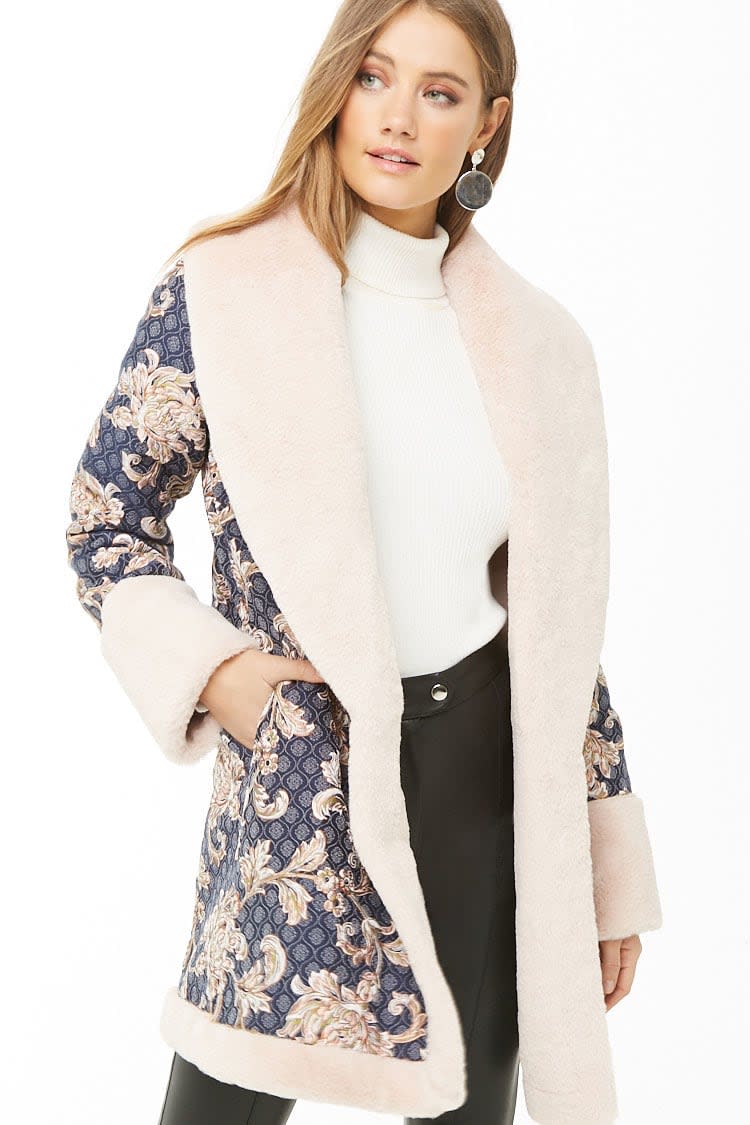 Floral Embroidered Coat