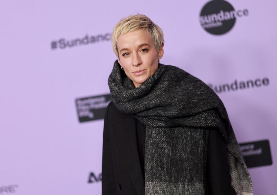 PHOTO: Megan Rapinoe attends the 'Sue Bird: In The Clutch' Premiere during the 2024 Sundance Film Festival in Park City, UT, Jan. 21, 2024. (Matt Winkelmeyer/Getty Images)