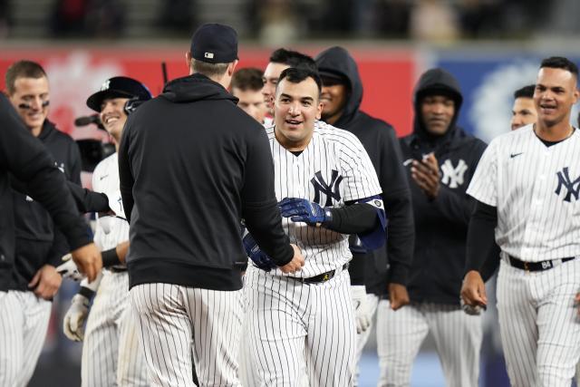 Yanks rally past Guardians 4-3 in 10 as Bader, Peraza hurt - The San Diego  Union-Tribune