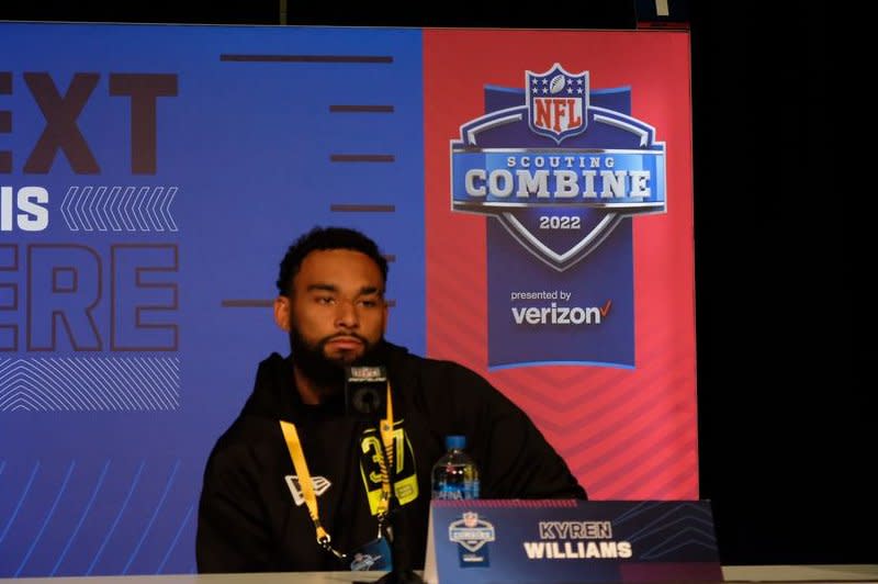 Former Notre Dame running back Kyren Williams is now expected to take over as the regular starter for the Los Angeles Rams. File Photo by Alex Butler/UPI