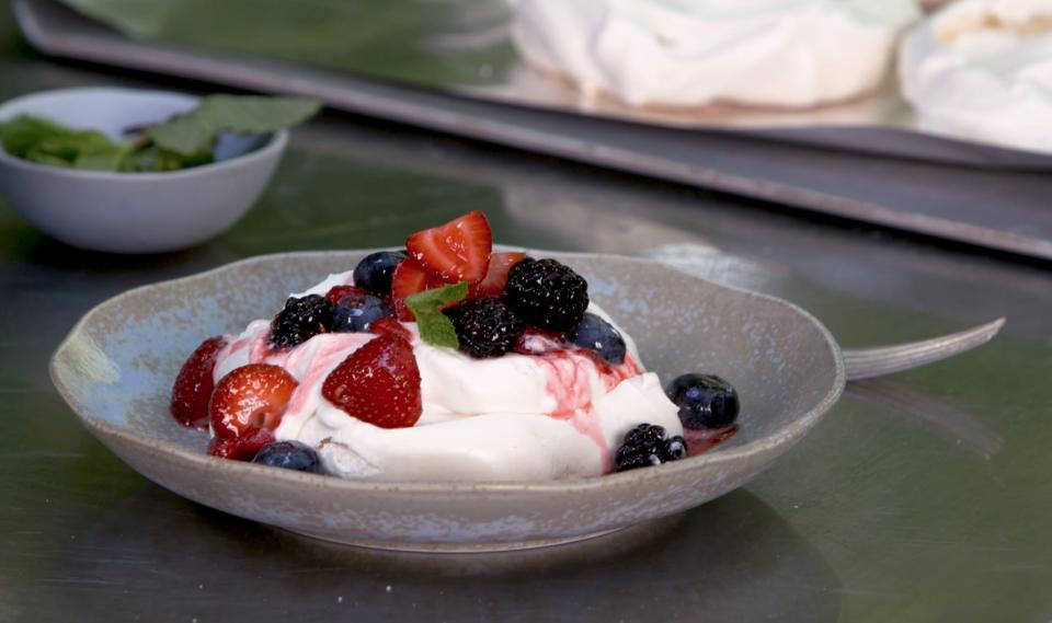 Grilled Summer Pavlovas