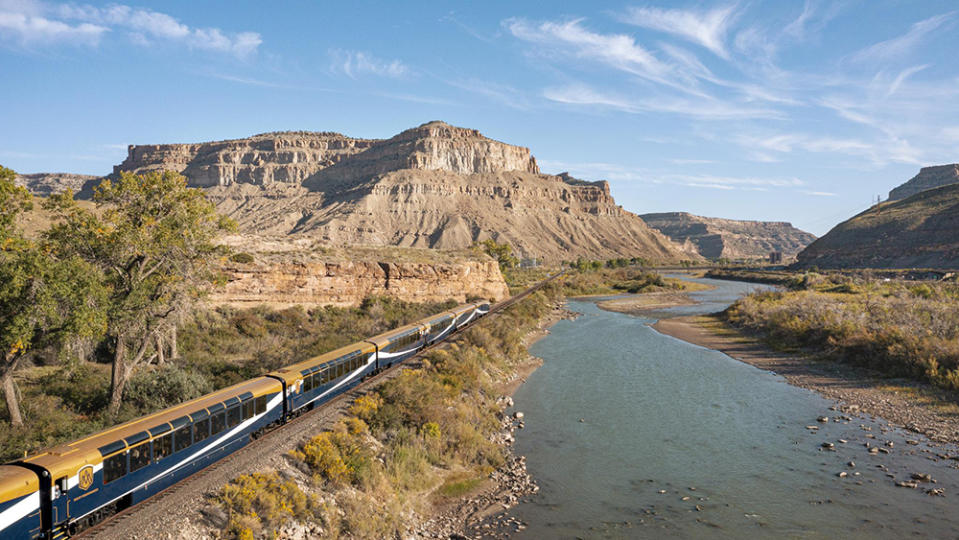 The Rocky Mountaineer passes through Debeque Canyon