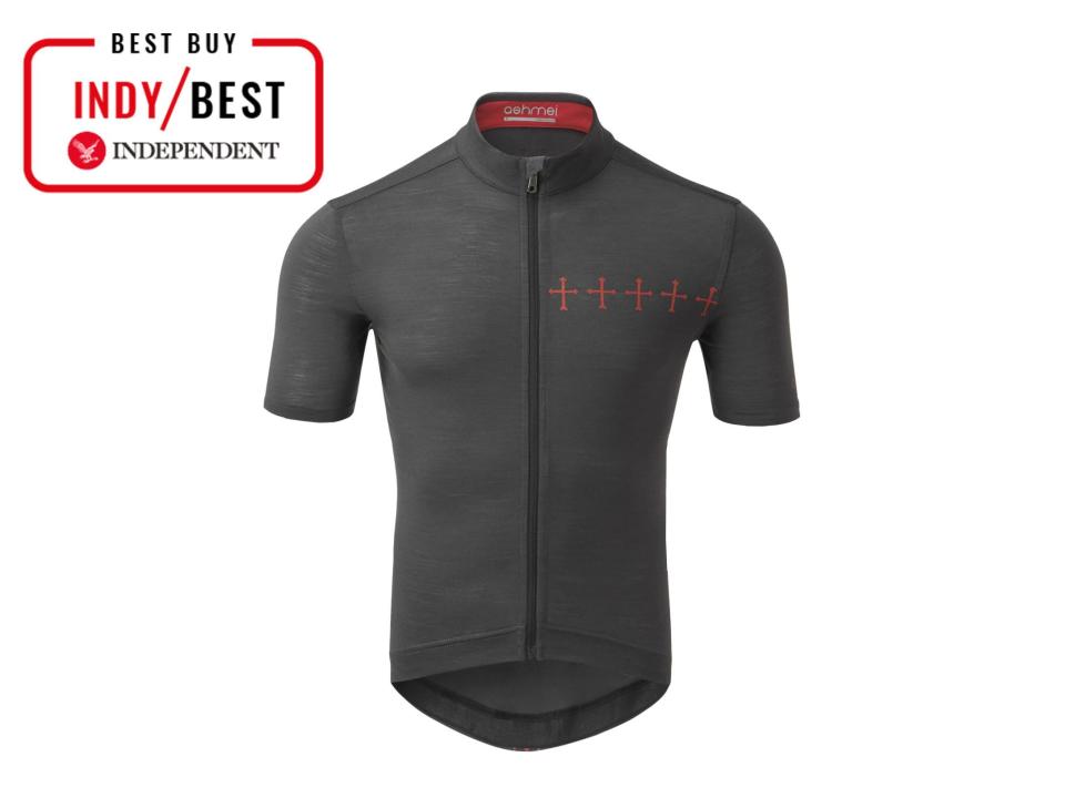 This merino wool cycling jersey not only will keep you cool during summer cycling, but it breaks down in a landfill, unlike man-made fabrics