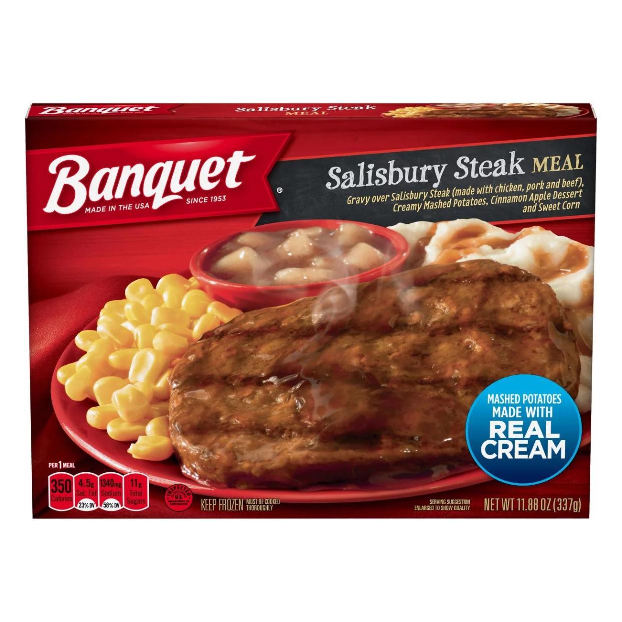 Banquet Salisbury Steak Meal with Mashed Potatoes