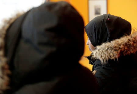 Refugees from Somalia are interviewed at the Welcome Place in Winnipeg, Manitoba, Canada, February 1, 2017. REUTERS/Lyle Stafford