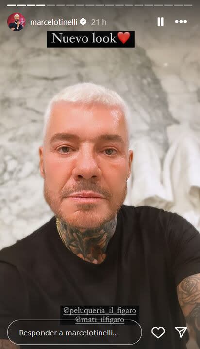 Marcelo Tinelli apostó a un nuevo cambio de look (Foto: Instagram/@marcelotinelli)