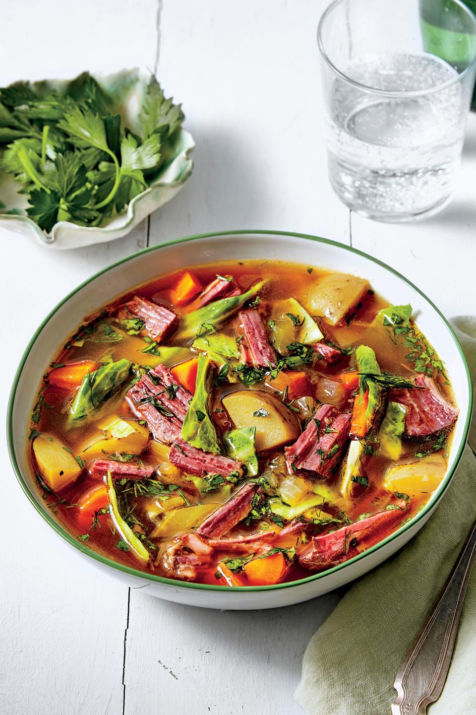 Corned Beef and Cabbage Soup