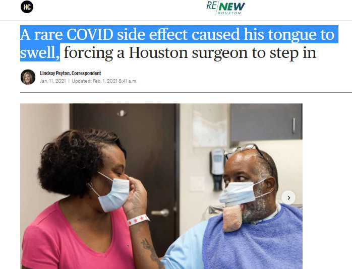 瓊斯事後切除過多的舌頭部分。（圖／翻攝自Houston Chronicle、UT Health School of Dentistry）