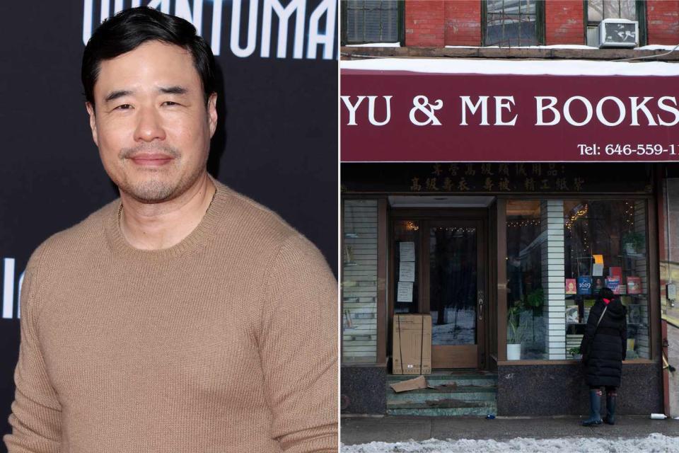 <p>Phillip Faraone/GA/The Hollywood Reporter via Getty, AP Photo/Julia Weeks</p> Dinner with Randall Park is the top prize in an auction to benefit N.Y.C. bookstore Yu & Me Books