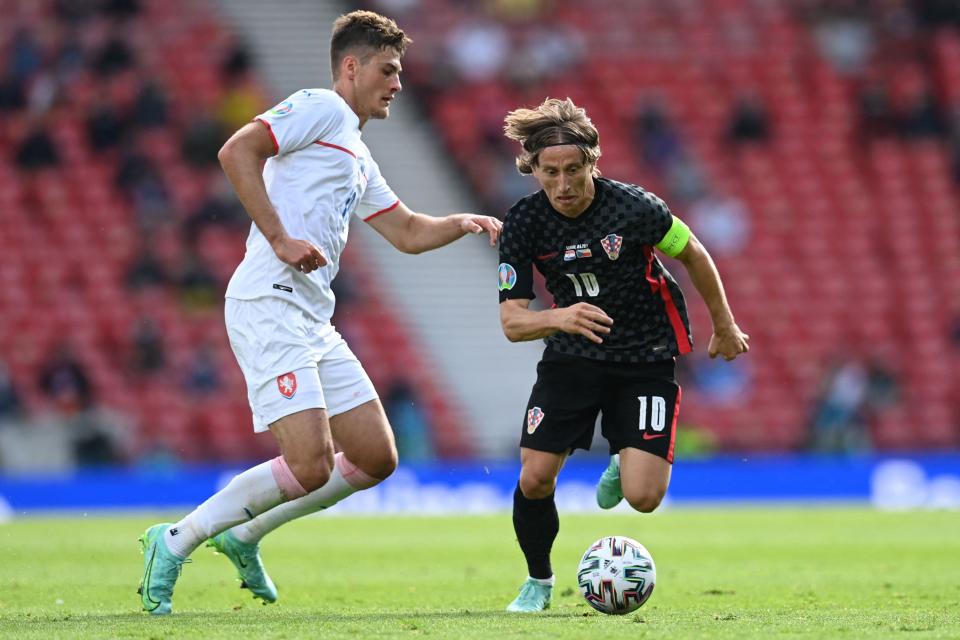 Luka Modric was unable to seize his usual control at Hampden Park (Getty)