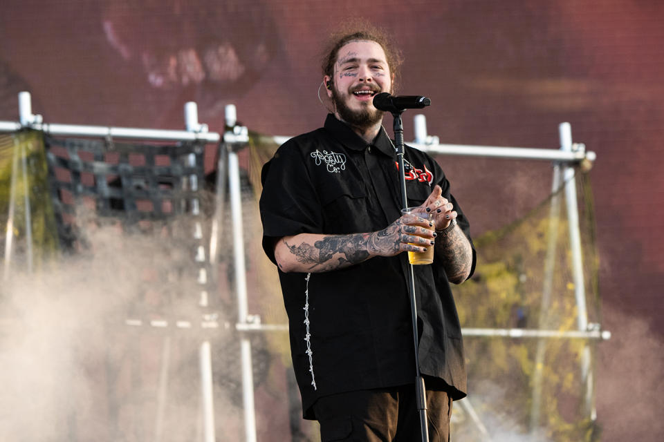 Post Malone before weight loss