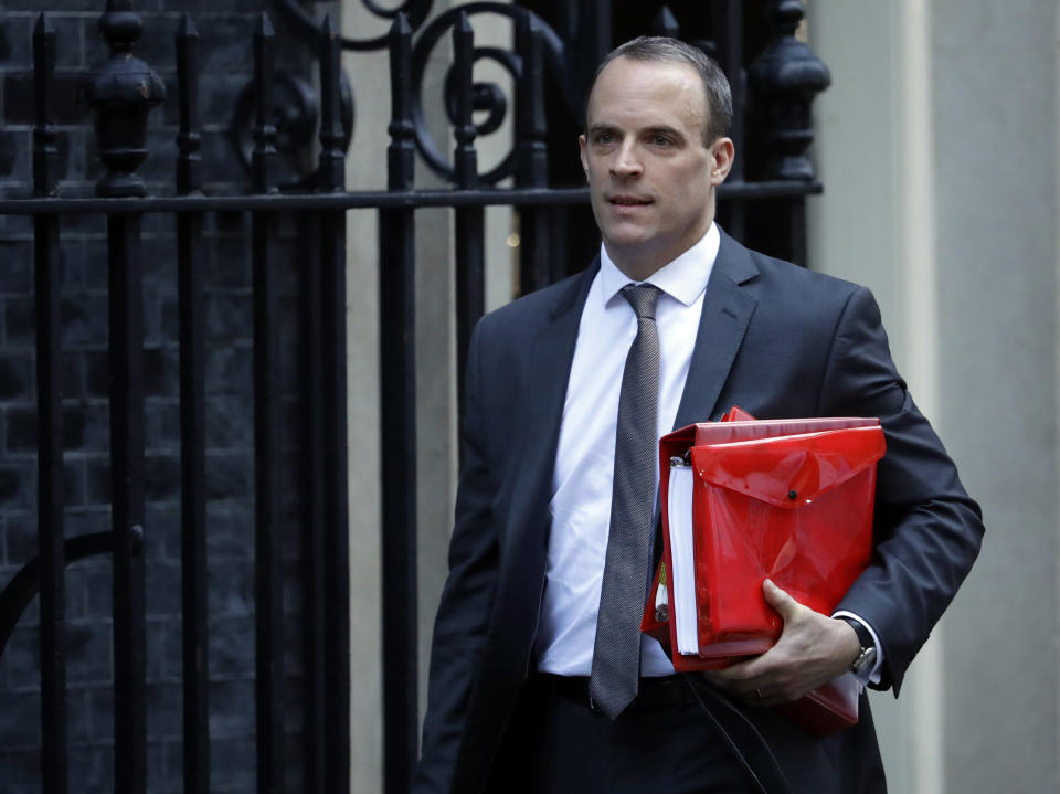 <em>Brexit Secretary Dominic Raab’s resignation has sent shockwaves through the betting world (AP Photo/Matt Dunham)</em>