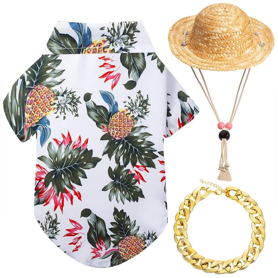 Frienda 3 Piece Hawaiian Beach Outfit