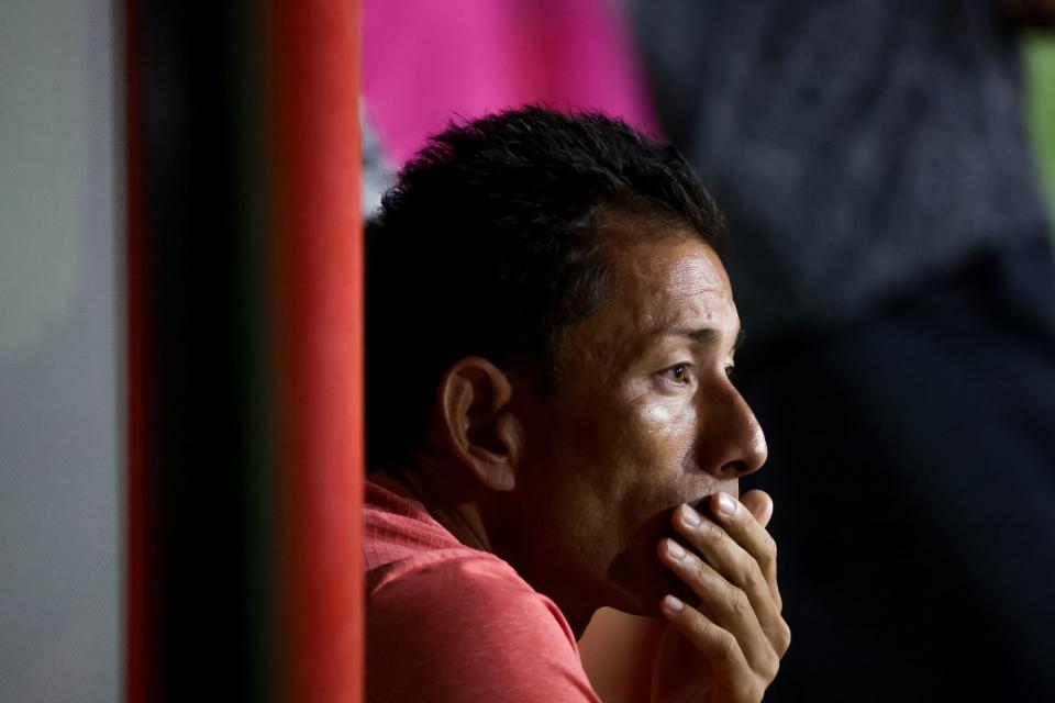 Utah’s head coach Hideki Nakada watches the game against BYU at Ute Field in Salt Lake City on Saturday, Sept. 9, 2023. | Spenser Heaps, Deseret News