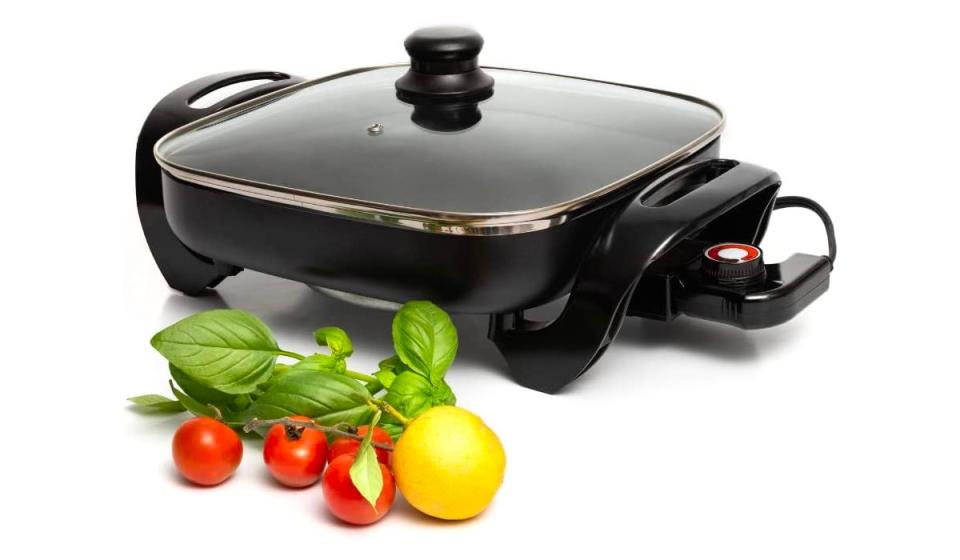 A non-stick electric skillet from Moss and Stone