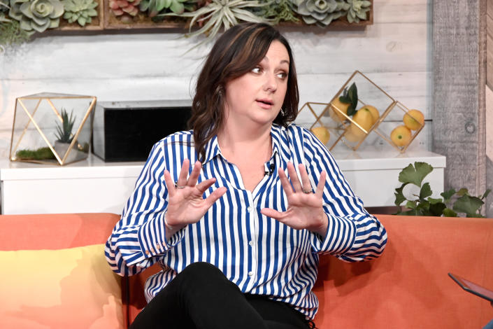 Actor, comedian and writer Celeste Barber visits BuzzFeed's &quot;AM To DM' to discuss her first network comedy special &quot;Challenge Accepted&quot; on October 29, 2019 in New York City. (Photo by Gary Gershoff/Getty Images)