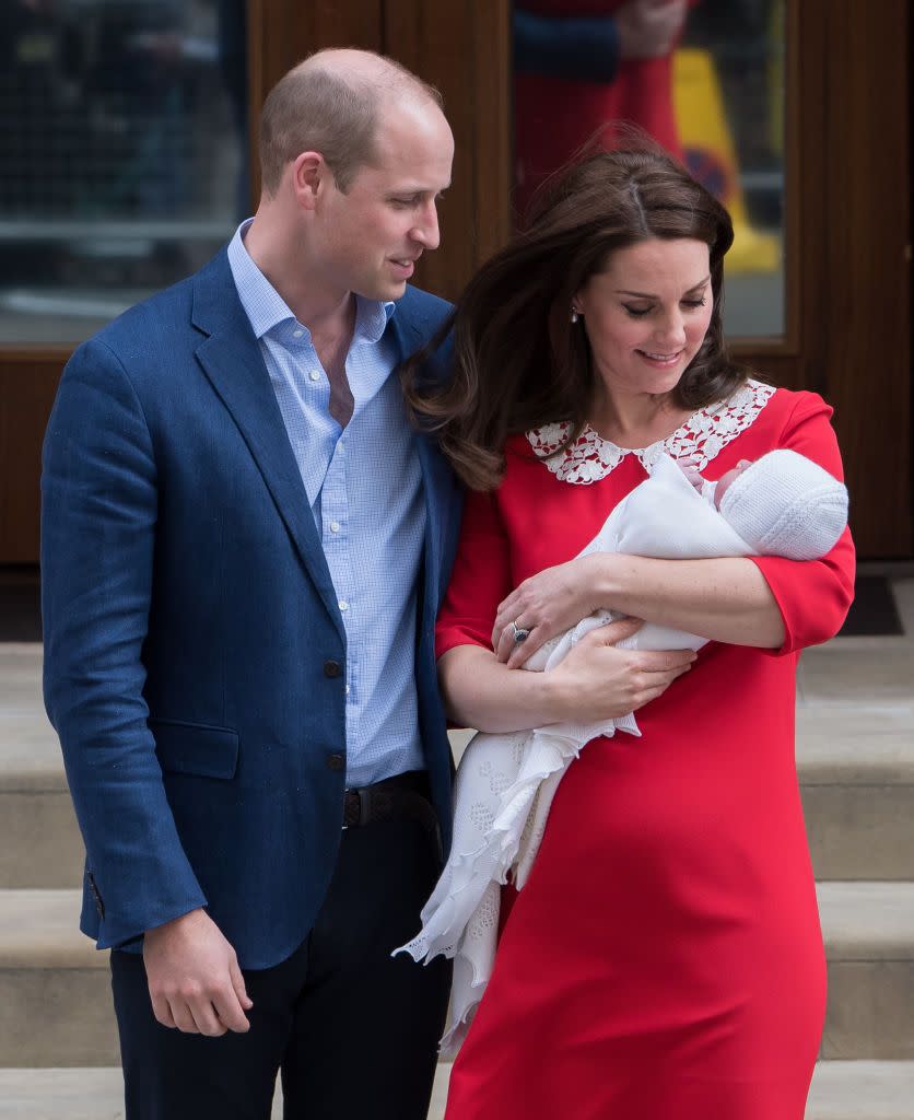 <p>The Duke and Duchess of Cambridge <a href="https://www.townandcountrymag.com/society/g19469789/first-photos-royal-baby-3-lindo-wing/" rel="nofollow noopener" target="_blank" data-ylk="slk:introducing;elm:context_link;itc:0;sec:content-canvas" class="link ">introducing</a> the newest member of their family, Prince Louis.</p>