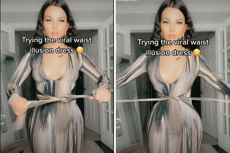 optical illusion dress on TikTok