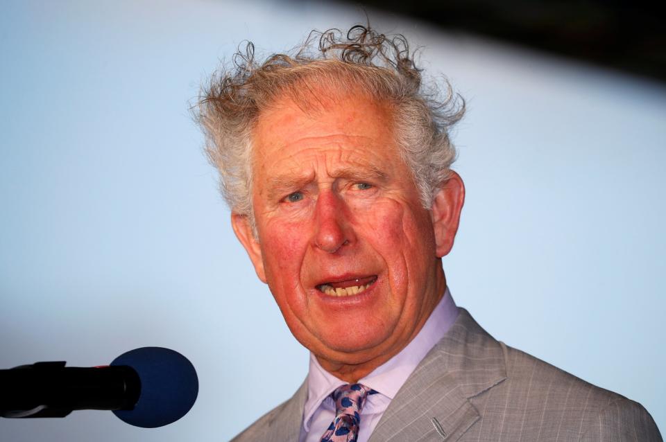 Prince Charles speaks during an official welcome ceremony and parade after his arrival in St Lucia (Phil Noble/Reuters)