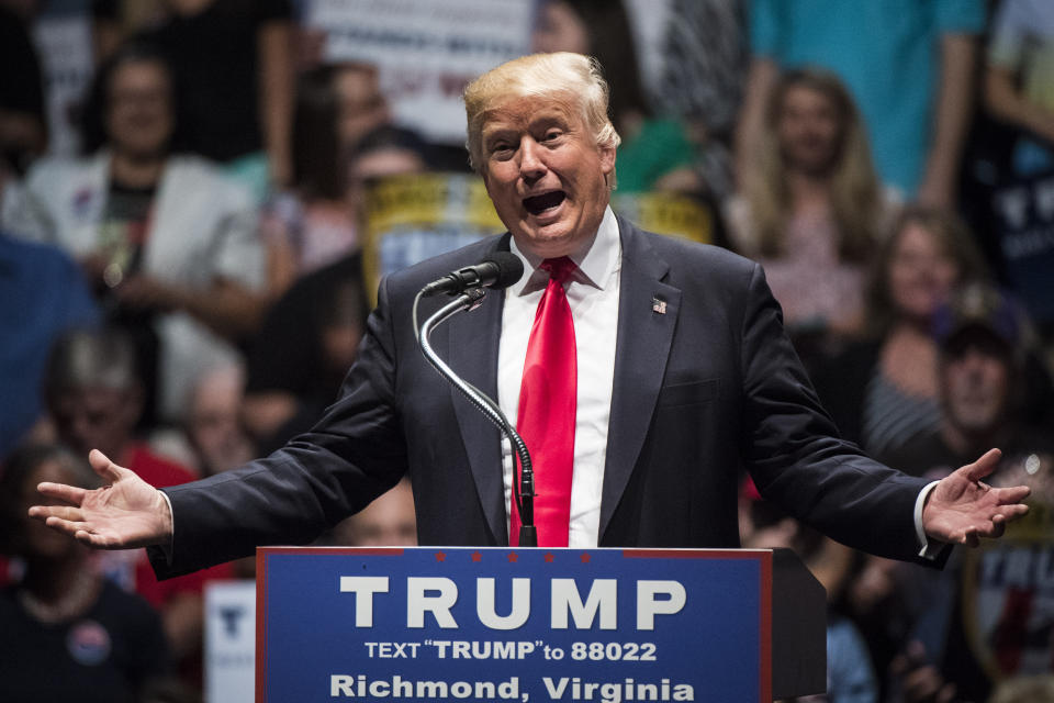 We really hope Trump doesn't call for anyone getting roughed up, though. (Photo: The Washington Post via Getty Images)