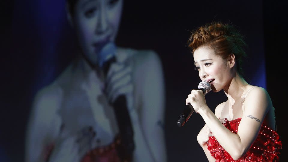 Taiwanese pop queen Jolin Tsai performs in Singapore on January 18, 2013. - Edgar Su/Reuters/File